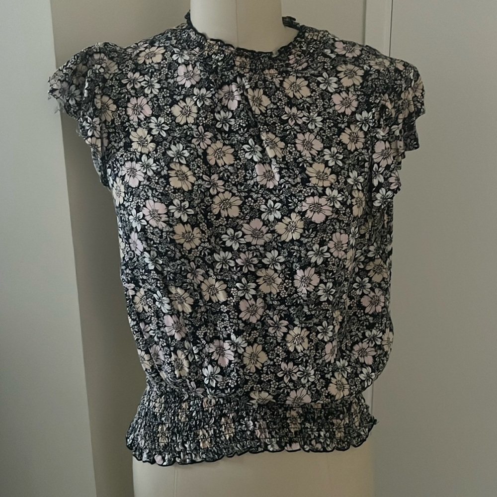 Flower print blouse